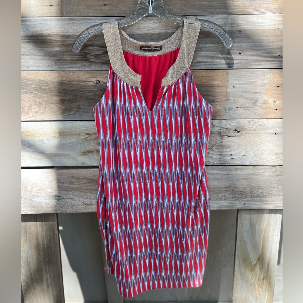 💎Collective Clothing Sleeveless Red Midi Dress